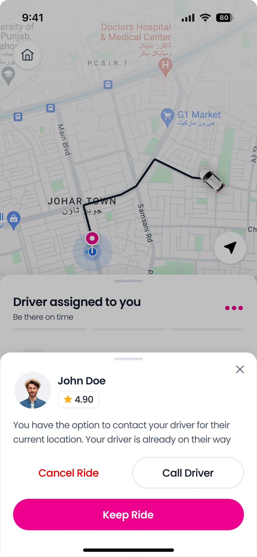 Jeeny cancel ride confirmation sheet